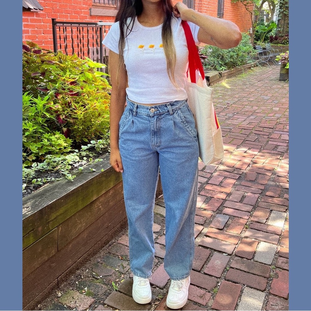 High Waisted Paperbag Mom Jeans Minga London